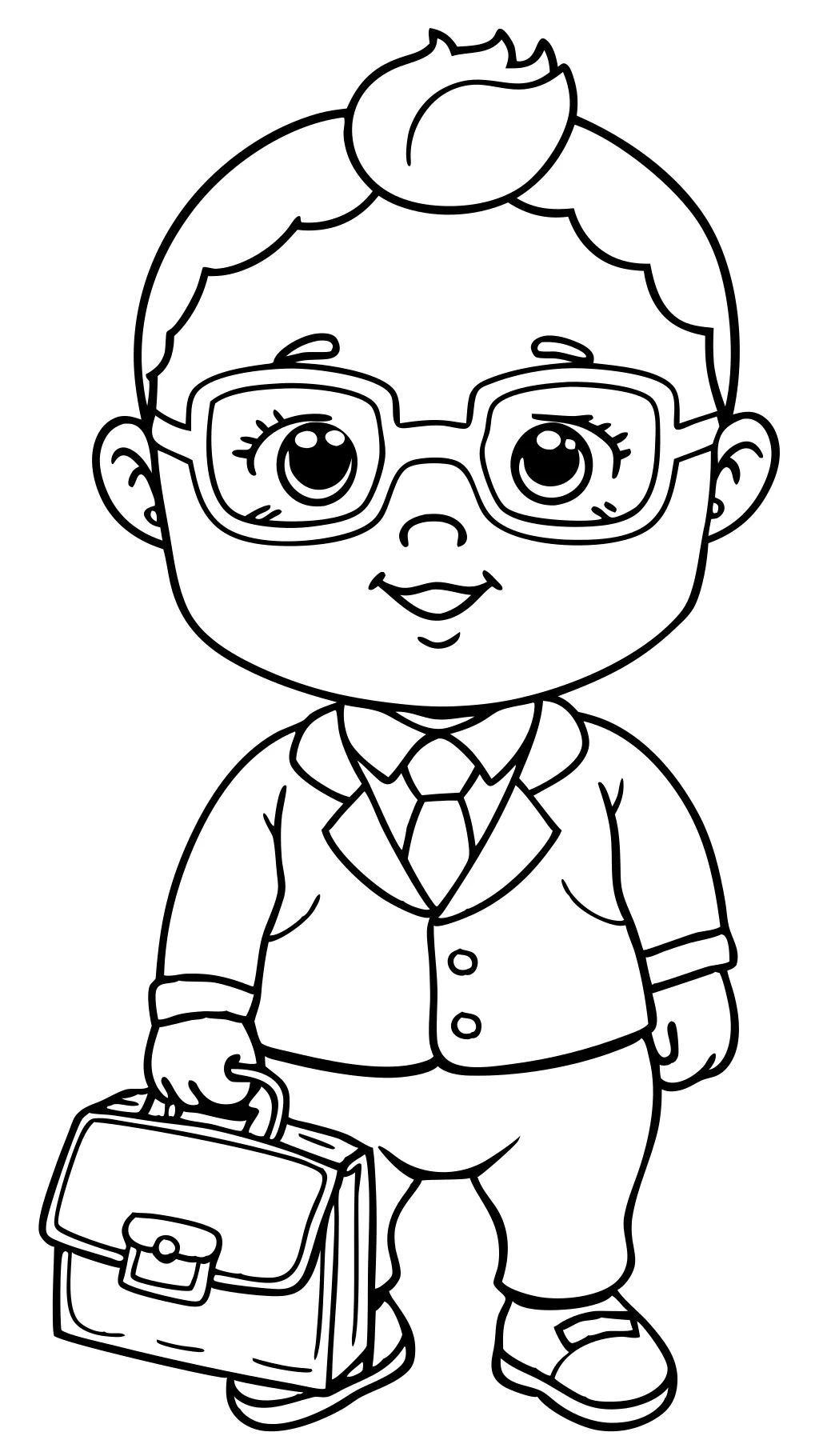 coloriage de bébé boss